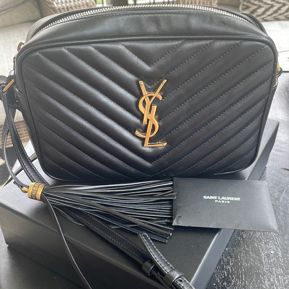 YSL Lou Camera Bag Black